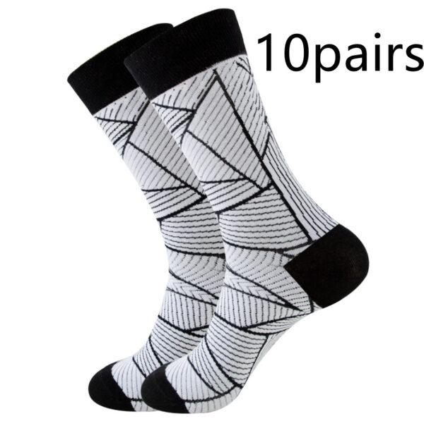 Striped Men's Socks Square Tube Socks Wave Women's Socks - Image 6