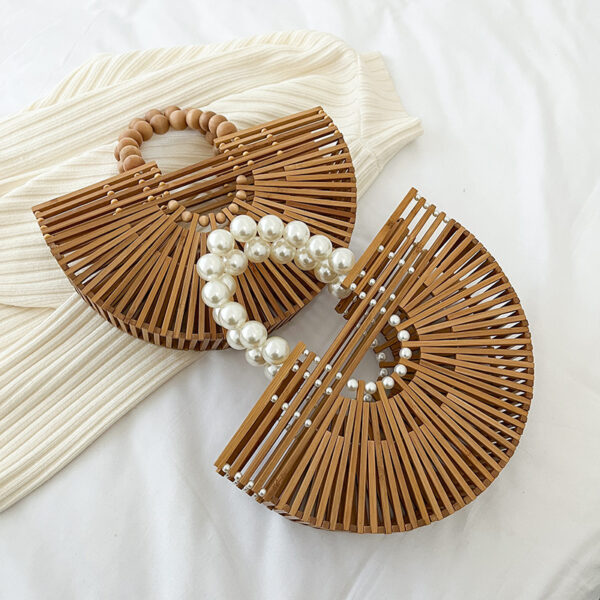 Women's Bamboo Weaving Handwoven Bag - Image 2