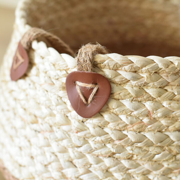 Crafts Seaweed Decoration Straw Bag Flower Pot Container Home Furnishing - Image 9