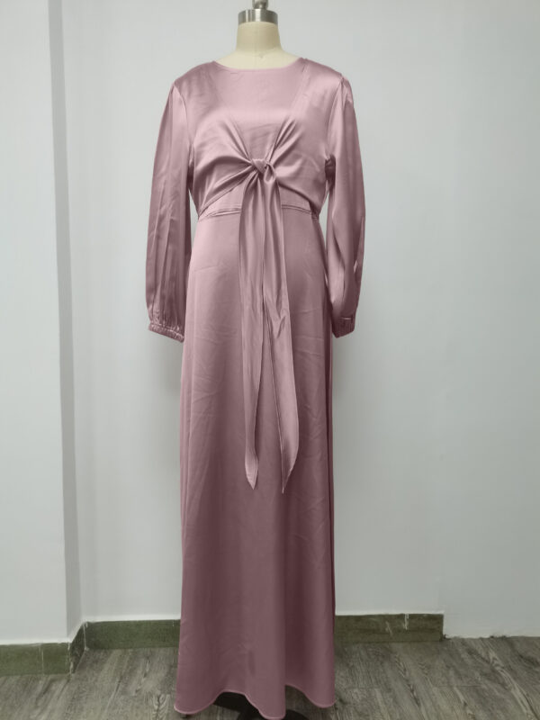 Ramadan Eid Mubarak Kaftan Dubai Abaya Turkey Muslim Women Hijab Satin Dress Islam Caftan Marocain Dresses Vestidos Robe Femme - Image 6