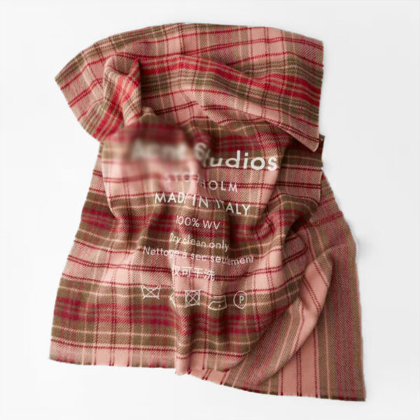 Rainbow Plaid Wool Scarf Letter Color Matching Men And Women Couple Thick Shawl - Image 4
