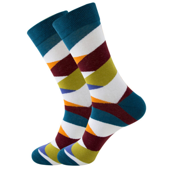 Striped Men's Socks Square Tube Socks Wave Women's Socks - Image 5
