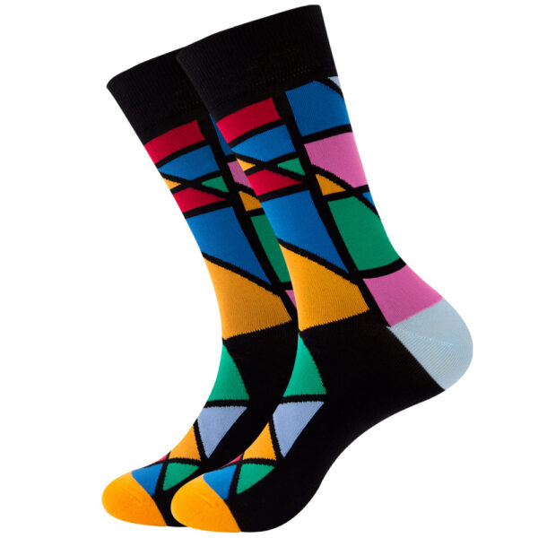 Striped Men's Socks Square Tube Socks Wave Women's Socks - Image 8