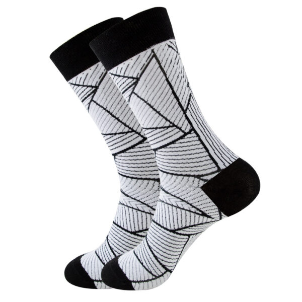 Striped Men's Socks Square Tube Socks Wave Women's Socks - Image 4