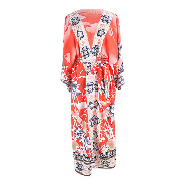 Cotton Beach Cover up Print Bathing suit cover up Swimwear Women Summer Dress Kaftan Robe de Plage Saida de Praia Tunics Pareo - Image 8