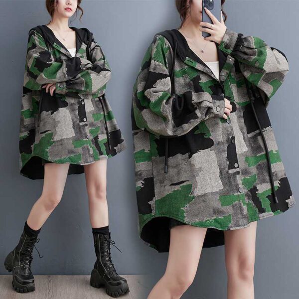 Plus Size Loose Fashion Slimming Coat Women - Image 7