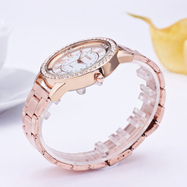 Diamond-studded mesh plate Personality scale High-grade steel belt sports and leisure watch - Image 4
