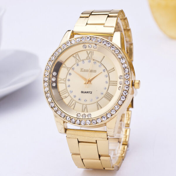 Diamond-studded mesh plate Personality scale High-grade steel belt sports and leisure watch - Image 5