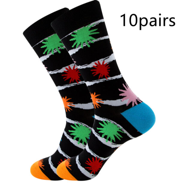 Striped Men's Socks Square Tube Socks Wave Women's Socks - Image 9
