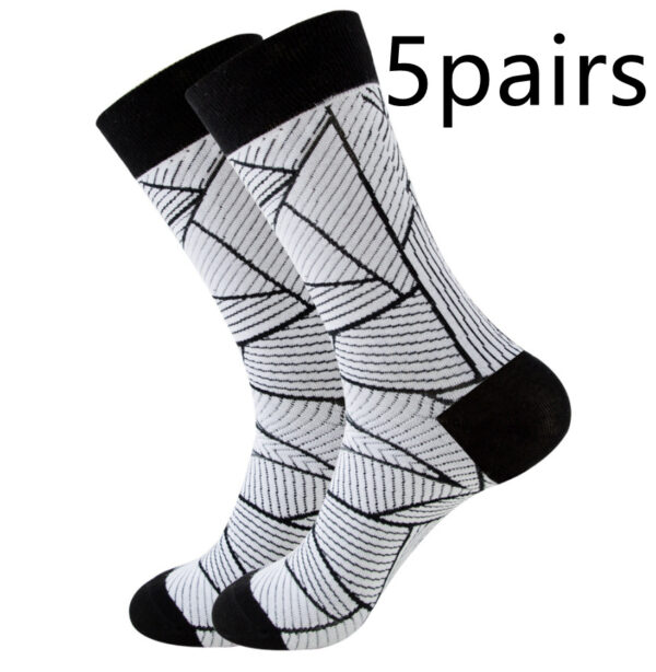 Striped Men's Socks Square Tube Socks Wave Women's Socks - Image 2