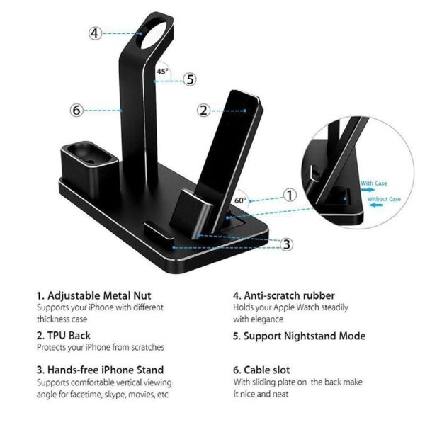 4 IN 1 AIRPODS CHARGING DOCK HOLDER - Image 6