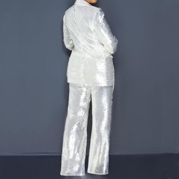 Slim-fit Sequined Suit Top And Trousers Women's Suit - Image 9