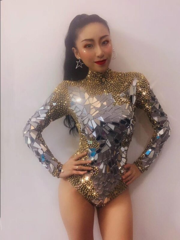 Custom Rhinestones Dress Singer Stage - Image 3