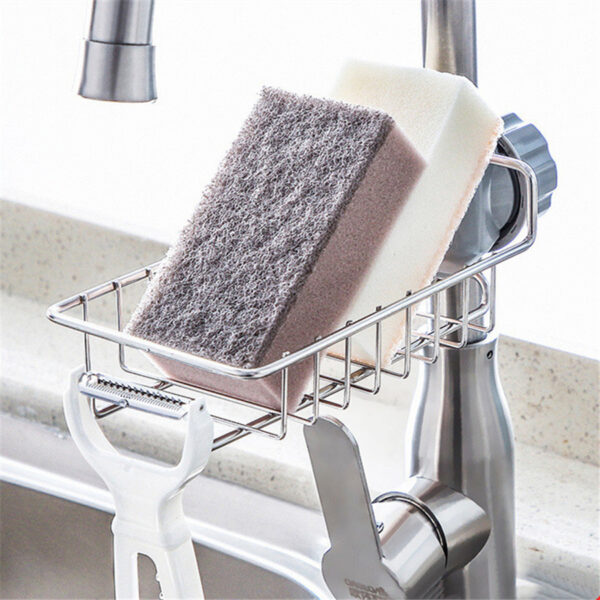 Adjustable Sink Drain Rack Sponge Storage Faucet Holder Soap Drainer Shelf Basket Organizer Kitchen Bathroom Accessories - Image 7