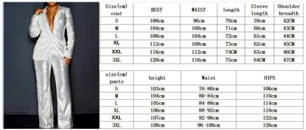 Slim-fit Sequined Suit Top And Trousers Women's Suit - Image 6
