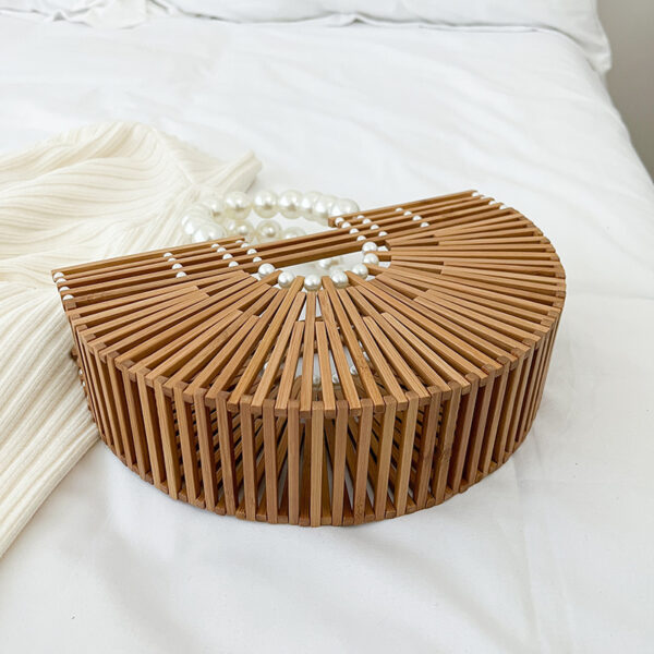 Women's Bamboo Weaving Handwoven Bag - Image 4