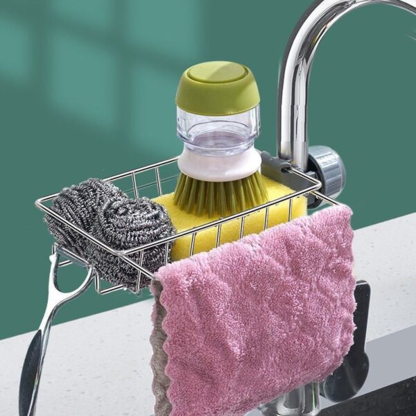 Adjustable Sink Drain Rack Sponge Storage Faucet Holder Soap Drainer Shelf Basket Organizer Kitchen Bathroom Accessories - Image 10
