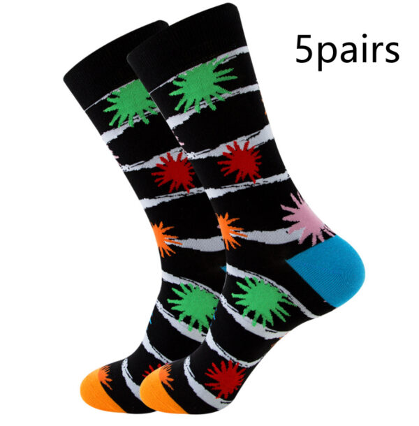 Striped Men's Socks Square Tube Socks Wave Women's Socks - Image 7