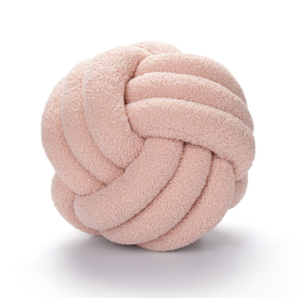 Sofa Living Room Spherical Lamb Wool Bedside Cushion - Image 2
