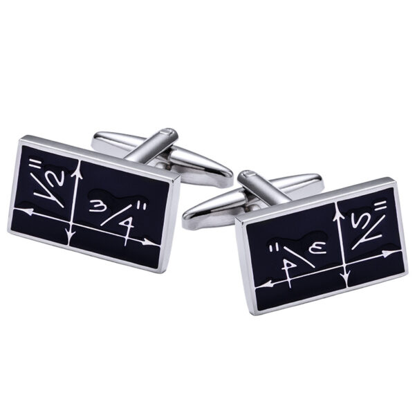 Copper Enamel Blue Cufflinks Mens - Image 5