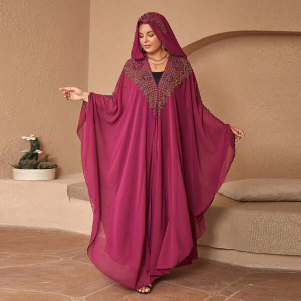 High-definition Muslim Shawl Hooded Cloak - Image 7