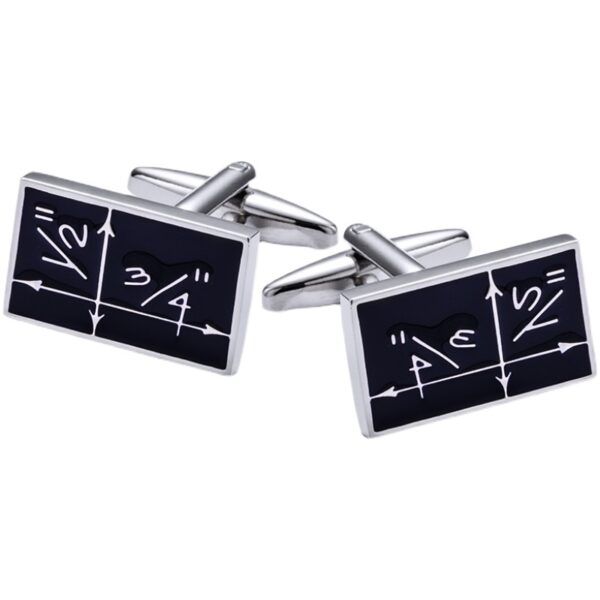 Copper Enamel Blue Cufflinks Mens - Image 2