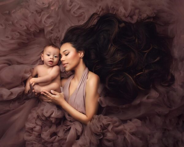 Pregnant Women's Photography Morning Gowns Mesh Dress - Image 8