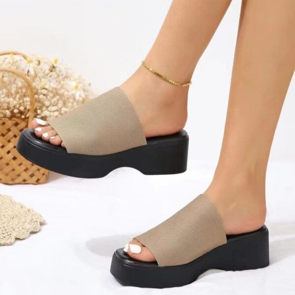 Women's Simple All-match Wedge Platform Slippers - Image 7
