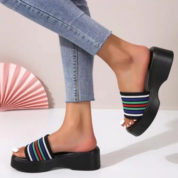 Women's Simple All-match Wedge Platform Slippers - Image 9