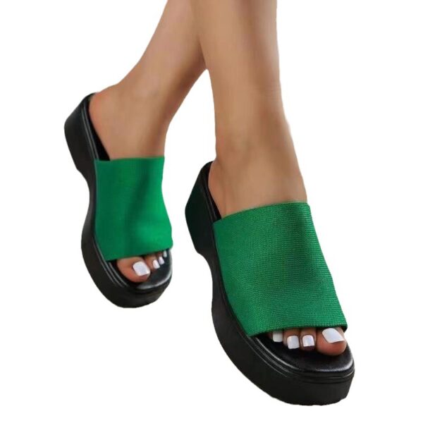 Women's Simple All-match Wedge Platform Slippers - Image 6