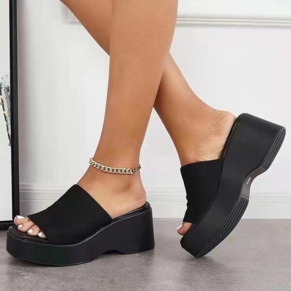 Women's Simple All-match Wedge Platform Slippers - Image 2