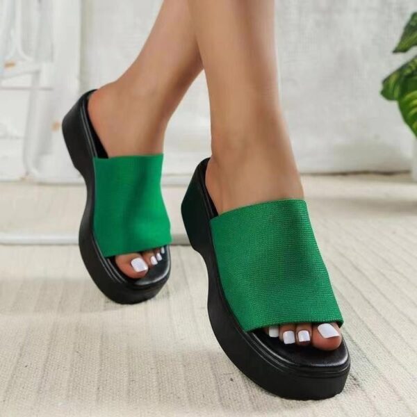 Women's Simple All-match Wedge Platform Slippers - Image 5